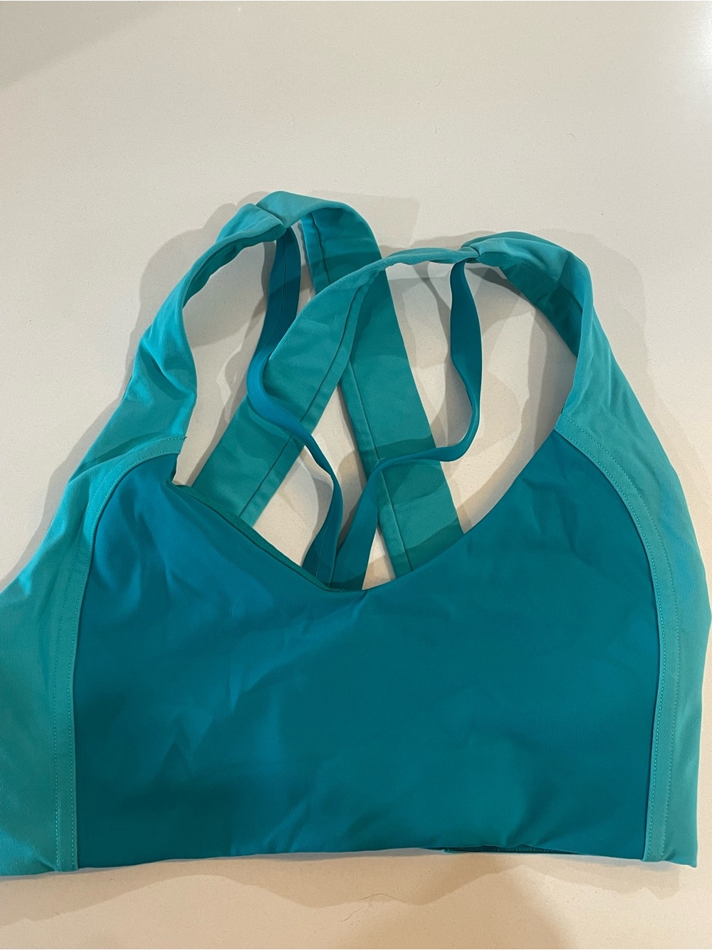 lululemon athletica Teal Two-Tone Strappy Sports Bra